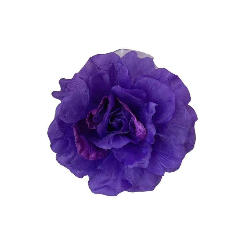 NWT Joan Rivers Classics Collection Purple Gardenia Fabric Blooming Flower Pin